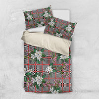 Red Binakol Motifs With Jasminum Sambac Bedding Set Mabuhay Philippines Festival