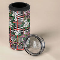Red Binakol Motifs With Jasminum Sambac 4 in 1 Can Cooler Tumbler Mabuhay Philippines Festival