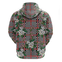 Red Binakol Motifs With Jasminum Sambac Hoodie Mabuhay Philippines Festival