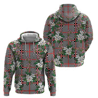 Red Binakol Motifs With Jasminum Sambac Hoodie Mabuhay Philippines Festival