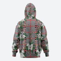Red Binakol Motifs With Jasminum Sambac Hoodie Mabuhay Philippines Festival