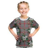 Red Binakol Motifs With Jasminum Sambac Kid T Shirt Mabuhay Philippines Festival