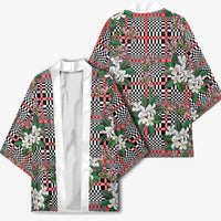 Red Binakol Motifs With Jasminum Sambac Kimono Mabuhay Philippines Festival