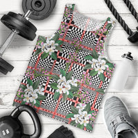 Red Binakol Motifs With Jasminum Sambac Men Tank Top Mabuhay Philippines Festival