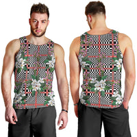 Red Binakol Motifs With Jasminum Sambac Men Tank Top Mabuhay Philippines Festival
