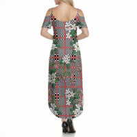 Red Binakol Motifs With Jasminum Sambac Summer Maxi Dress Mabuhay Philippines Festival