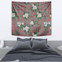 Red Binakol Motifs With Jasminum Sambac Tapestry Mabuhay Philippines Festival
