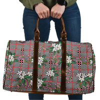 Red Binakol Motifs With Jasminum Sambac Travel Bag Mabuhay Philippines Festival