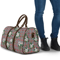 Red Binakol Motifs With Jasminum Sambac Travel Bag Mabuhay Philippines Festival