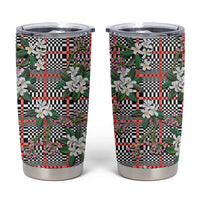 Red Binakol Motifs With Jasminum Sambac Tumbler Cup Mabuhay Philippines Festival