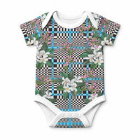 Blue Binakol Motifs With Jasminum Sambac Baby Onesie Mabuhay Philippines Festival