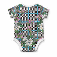 Blue Binakol Motifs With Jasminum Sambac Baby Onesie Mabuhay Philippines Festival
