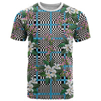 Blue Binakol Motifs With Jasminum Sambac T Shirt Mabuhay Philippines Festival