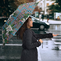 Blue Binakol Motifs With Jasminum Sambac Umbrella Mabuhay Philippines Festival