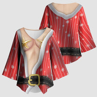Christmas Costume Kimono Sleeve Blouse Sexy Mrs Claus - Wonder Print Shop