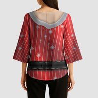 Christmas Costume Kimono Sleeve Blouse Sexy Mrs Claus - Wonder Print Shop
