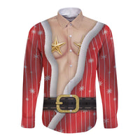 Christmas Costume Long Sleeve Button Shirt Sexy Mrs Claus - Wonder Print Shop