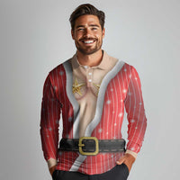 Christmas Costume Long Sleeve Polo Shirt Sexy Mrs Claus - Wonder Print Shop