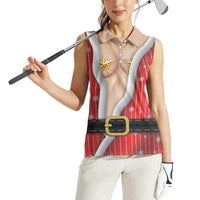 Christmas Costume Women Sleeveless Polo Shirt Sexy Mrs Claus - Wonder Print Shop