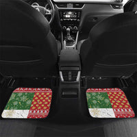 Canada Christmas Car Mats Maple Leaves Patchwork Style - Wonder Print Shop