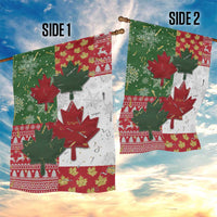 Canada Christmas Garden Flag Maple Leaves Patchwork Style - Wonder Print Shop