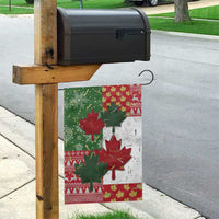 Canada Christmas Garden Flag Maple Leaves Patchwork Style - Wonder Print Shop