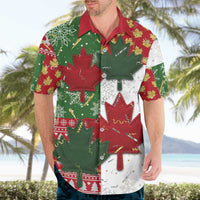 Canada Christmas Hawaiian Shirt Maple Leaves Patchwork Style - Wonder Print Shop