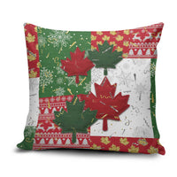 Canada Christmas Pillow Cover Maple Leaves Patchwork Style - Wonder Print Shop
