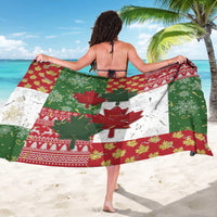 Canada Christmas Sarong Maple Leaves Patchwork Style - Wonder Print Shop