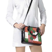 Canada Christmas Shoulder Handbag Maple Leaves Patchwork Style - Wonder Print Shop
