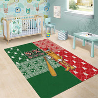 Six Seven Christmas Area Rug Funny Tung Tung Tung Sahur - Wonder Print Shop