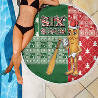 Six Seven Christmas Beach Blanket Funny Tung Tung Tung Sahur - Wonder Print Shop