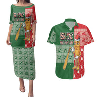 Six Seven Christmas Couples Matching Puletasi and Hawaiian Shirt Funny Tung Tung Tung Sahur - Wonder Print Shop