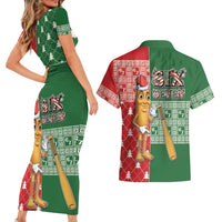 Six Seven Christmas Couples Matching Short Sleeve Bodycon Dress and Hawaiian Shirt Funny Tung Tung Tung Sahur - Wonder Print Shop