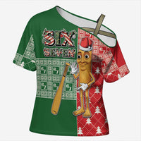 Six Seven Christmas Cross Shoulder Shirt Funny Tung Tung Tung Sahur - Wonder Print Shop