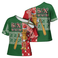 Six Seven Christmas Cross Shoulder Shirt Funny Tung Tung Tung Sahur - Wonder Print Shop