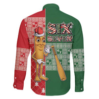 Six Seven Christmas Family Matching Off The Shoulder Long Sleeve Dress and Hawaiian Shirt Funny Tung Tung Tung Sahur - Wonder Print Shop