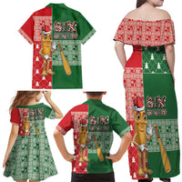 Six Seven Christmas Family Matching Off Shoulder Maxi Dress and Hawaiian Shirt Funny Tung Tung Tung Sahur - Wonder Print Shop