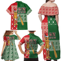 Six Seven Christmas Family Matching Off Shoulder Maxi Dress and Hawaiian Shirt Funny Tung Tung Tung Sahur - Wonder Print Shop