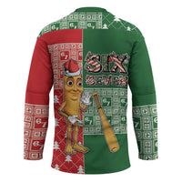Six Seven Christmas Hockey Jersey Funny Tung Tung Tung Sahur - Wonder Print Shop