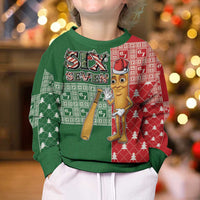 Six Seven Christmas Kid Ugly Christmas Sweater Funny Tung Tung Tung Sahur - Wonder Print Shop