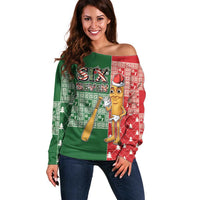 Six Seven Christmas Off Shoulder Sweater Funny Tung Tung Tung Sahur - Wonder Print Shop