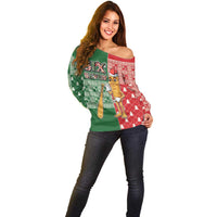 Six Seven Christmas Off Shoulder Sweater Funny Tung Tung Tung Sahur - Wonder Print Shop