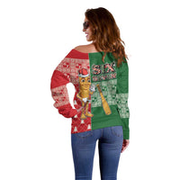 Six Seven Christmas Off Shoulder Sweater Funny Tung Tung Tung Sahur - Wonder Print Shop
