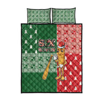 Six Seven Christmas Quilt Bed Set Funny Tung Tung Tung Sahur - Wonder Print Shop