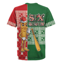 Six Seven Christmas Rugby Jersey Funny Tung Tung Tung Sahur - Wonder Print Shop