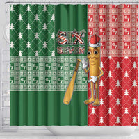 Six Seven Christmas Shower Curtain Funny Tung Tung Tung Sahur - Wonder Print Shop