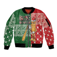 Six Seven Christmas Sleeve Zip Bomber Jacket Funny Tung Tung Tung Sahur - Wonder Print Shop