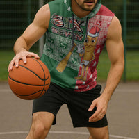 Six Seven Christmas Sleeveless Hoodie Funny Tung Tung Tung Sahur - Wonder Print Shop