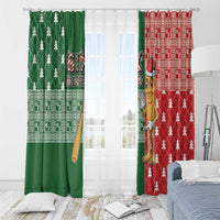 Six Seven Christmas Window Curtain Funny Tung Tung Tung Sahur - Wonder Print Shop